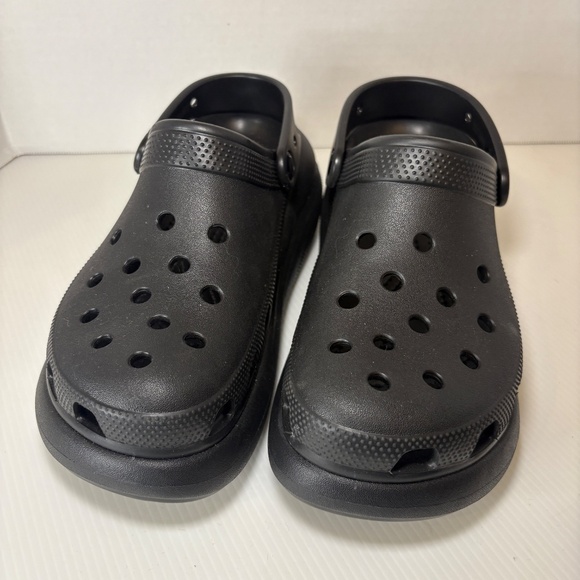 Crocs Classic Crush Clog Black Men 6 Women\'s 8 Slip On Platform Sandals 207521 main image 13